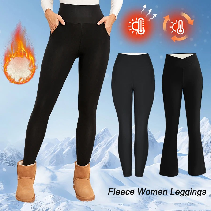 Winterlane Thermal Fleece Leggings for Women – High-Waist Warm Winter Pants